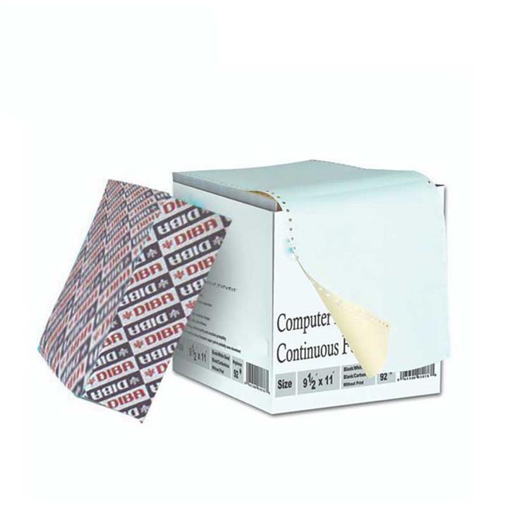 کاغذ کاربن لس فرم پیوسته 80 ستونی دو نسخه سه قسمتی دیبا